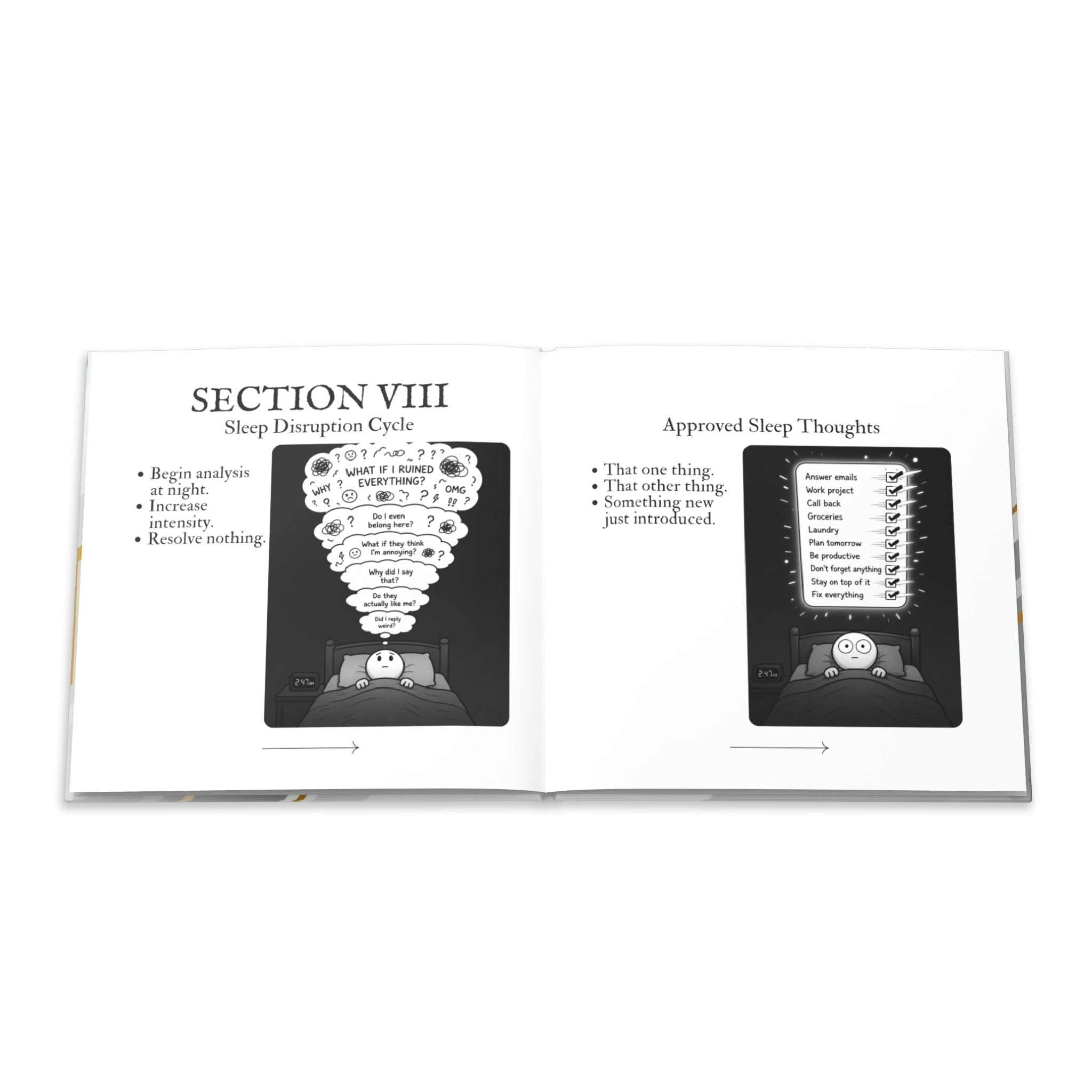Standard Operating Procedures for Thinking Too Much - Hardcover Parody Manual - Books, Hardcover - EpiAl's Shop