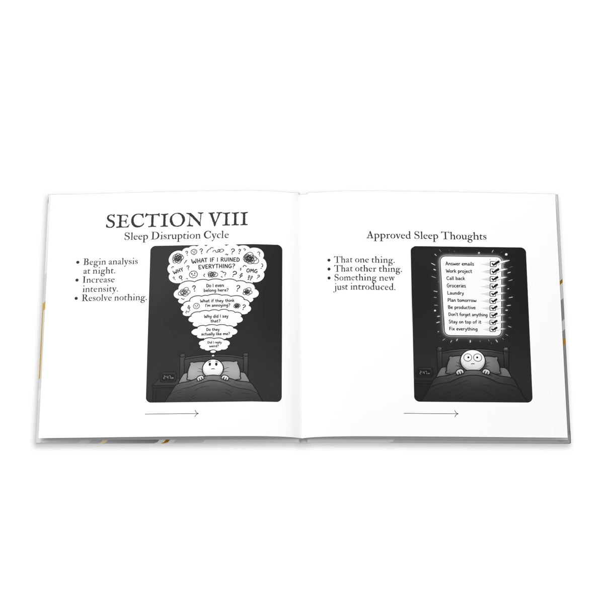 Standard Operating Procedures for Thinking Too Much - Hardcover Parody Manual - Books, Hardcover - EpiAl's Shop