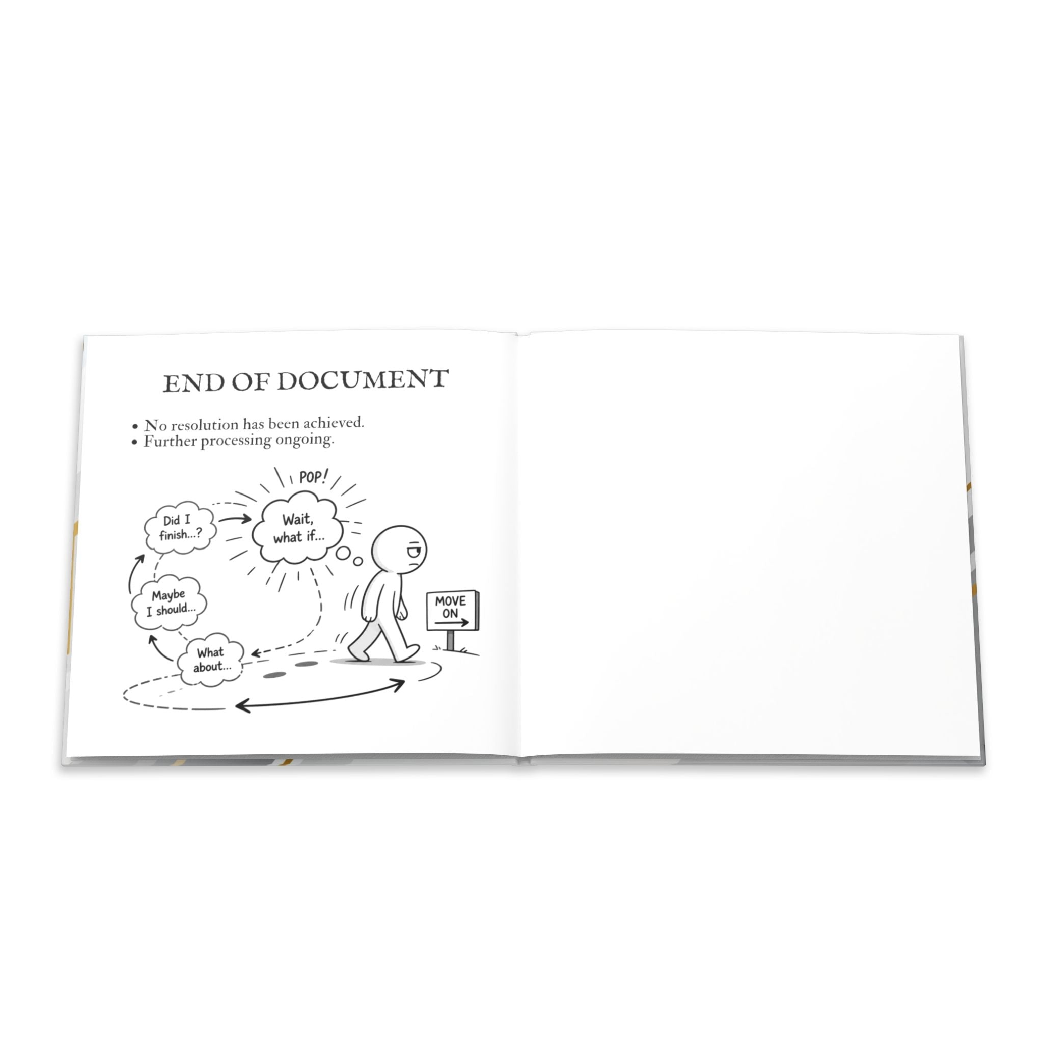 Standard Operating Procedures for Thinking Too Much - Hardcover Parody Manual - Books, Hardcover - EpiAl's Shop
