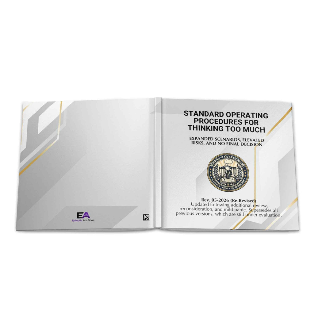 Standard Operating Procedures for Thinking Too Much - Hardcover Parody Manual - Books, Hardcover - EpiAl's Shop