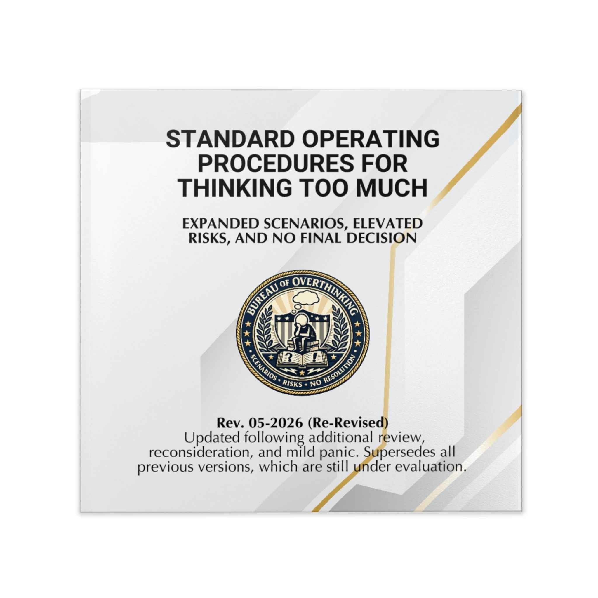 Standard Operating Procedures for Thinking Too Much - Hardcover Parody Manual - Books, Hardcover - EpiAl's Shop