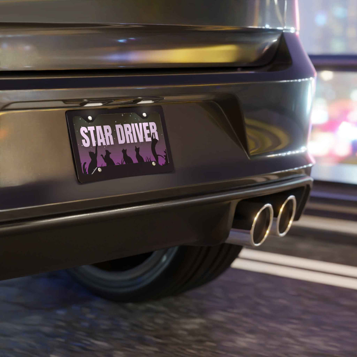 “Star Driver” Night Watchers Decorative Vanity Plate – 12" × 6" - Vehicle License Plates/Tags - EpiAl's Shop