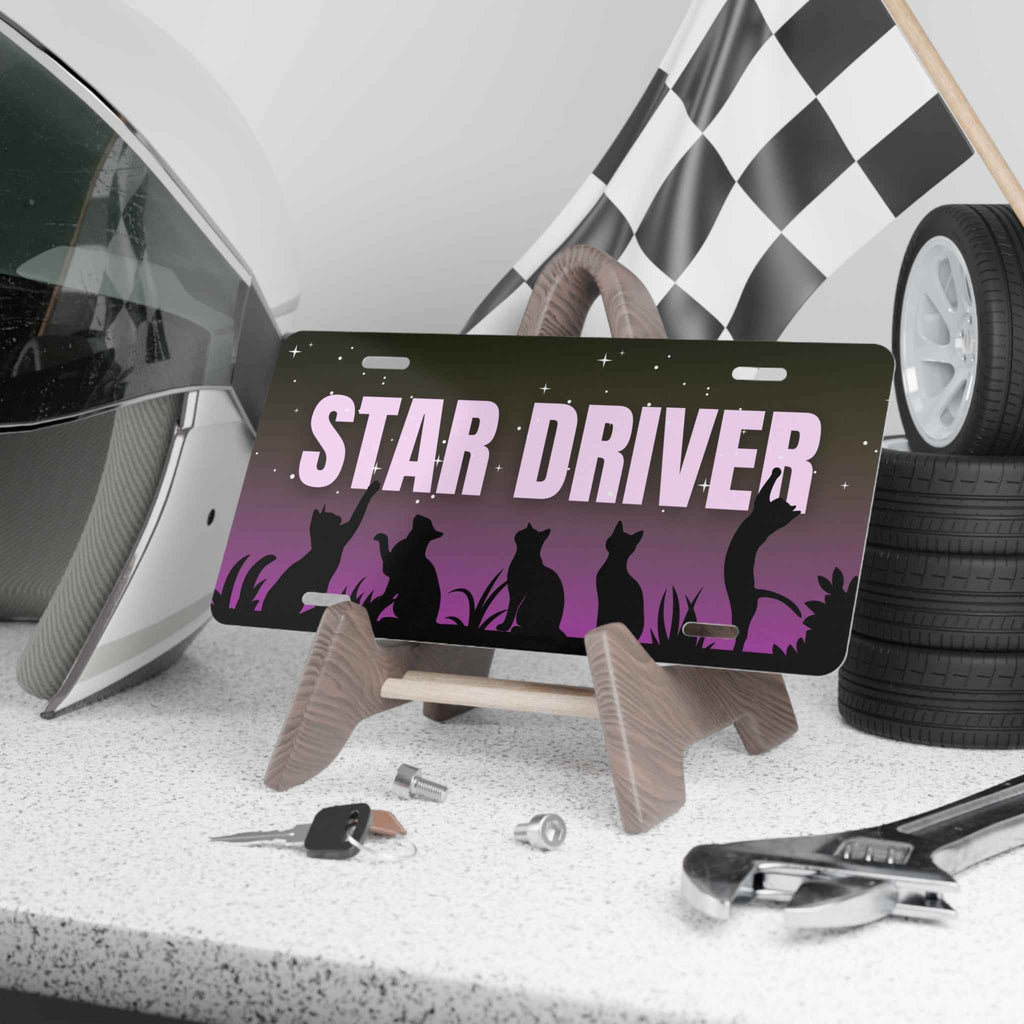 “Star Driver” Night Watchers Decorative Vanity Plate – 12" × 6" - Vehicle License Plates/Tags - EpiAl's Shop