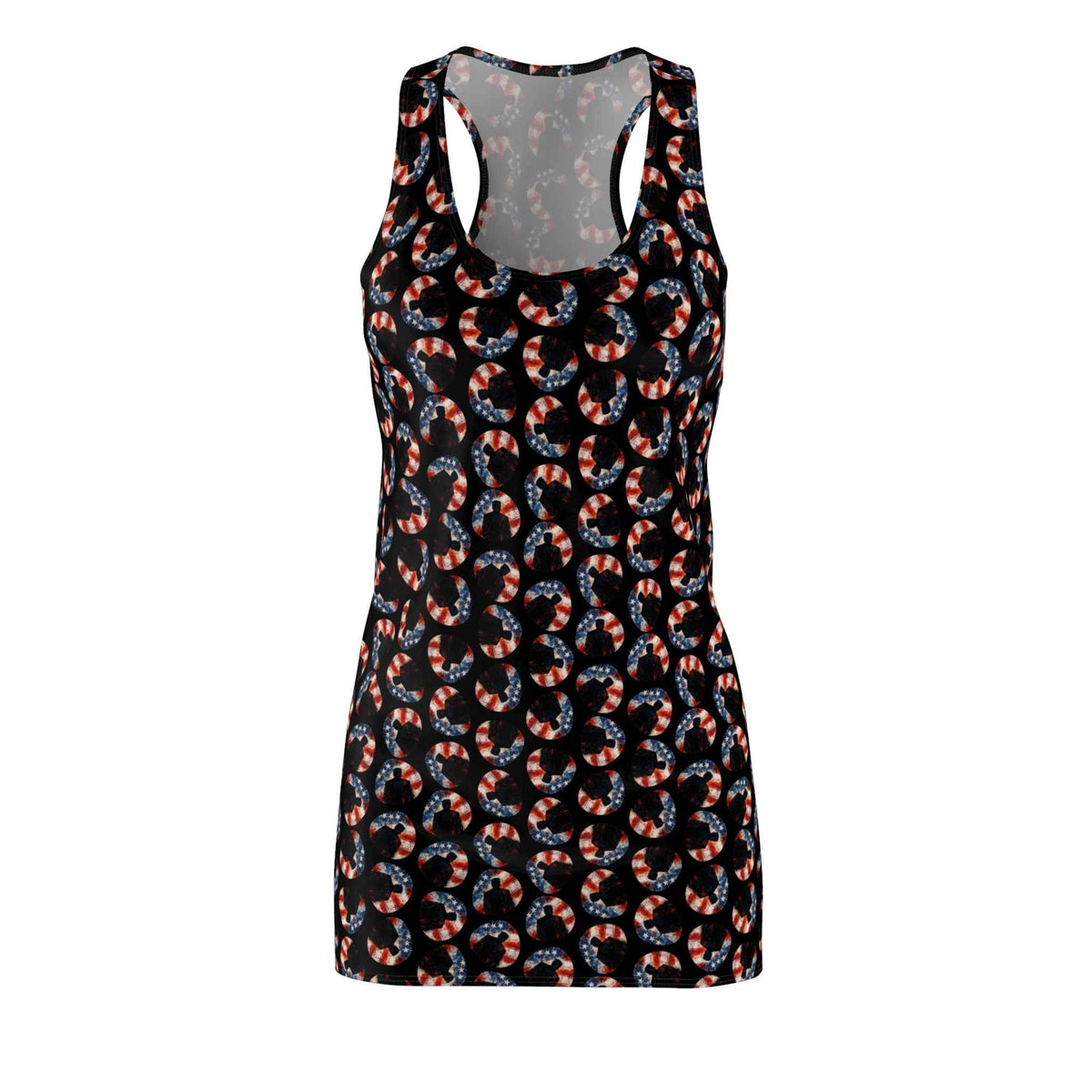 Stars & Stripes Crescent Racerback Dress – Patriotic Athletic Tank Dress - Clothing, Women, Dresses - EpiAl's Shop