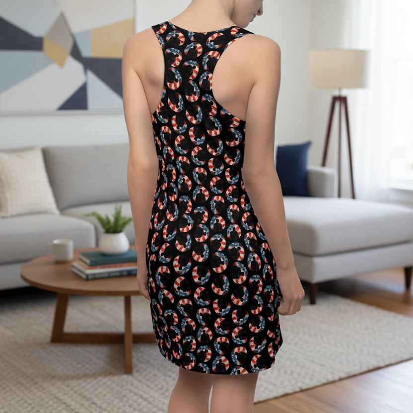 Stars & Stripes Crescent Racerback Dress – Patriotic Athletic Tank Dress - Clothing, Women, Dresses - EpiAl's Shop