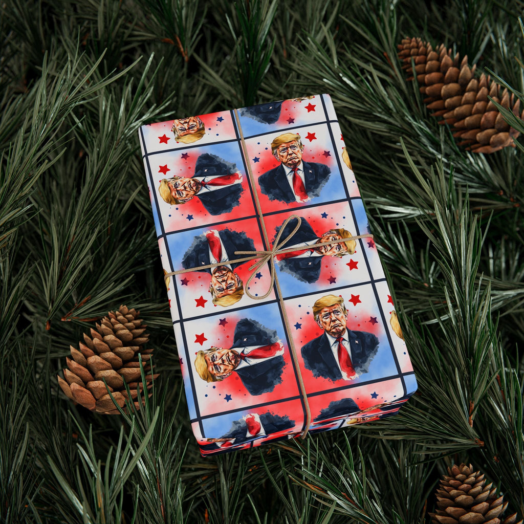 Stars & Trump Wrapping Paper, All Purpose - Paper Products, Gift Wrapping Paper - EpiAl's Shop