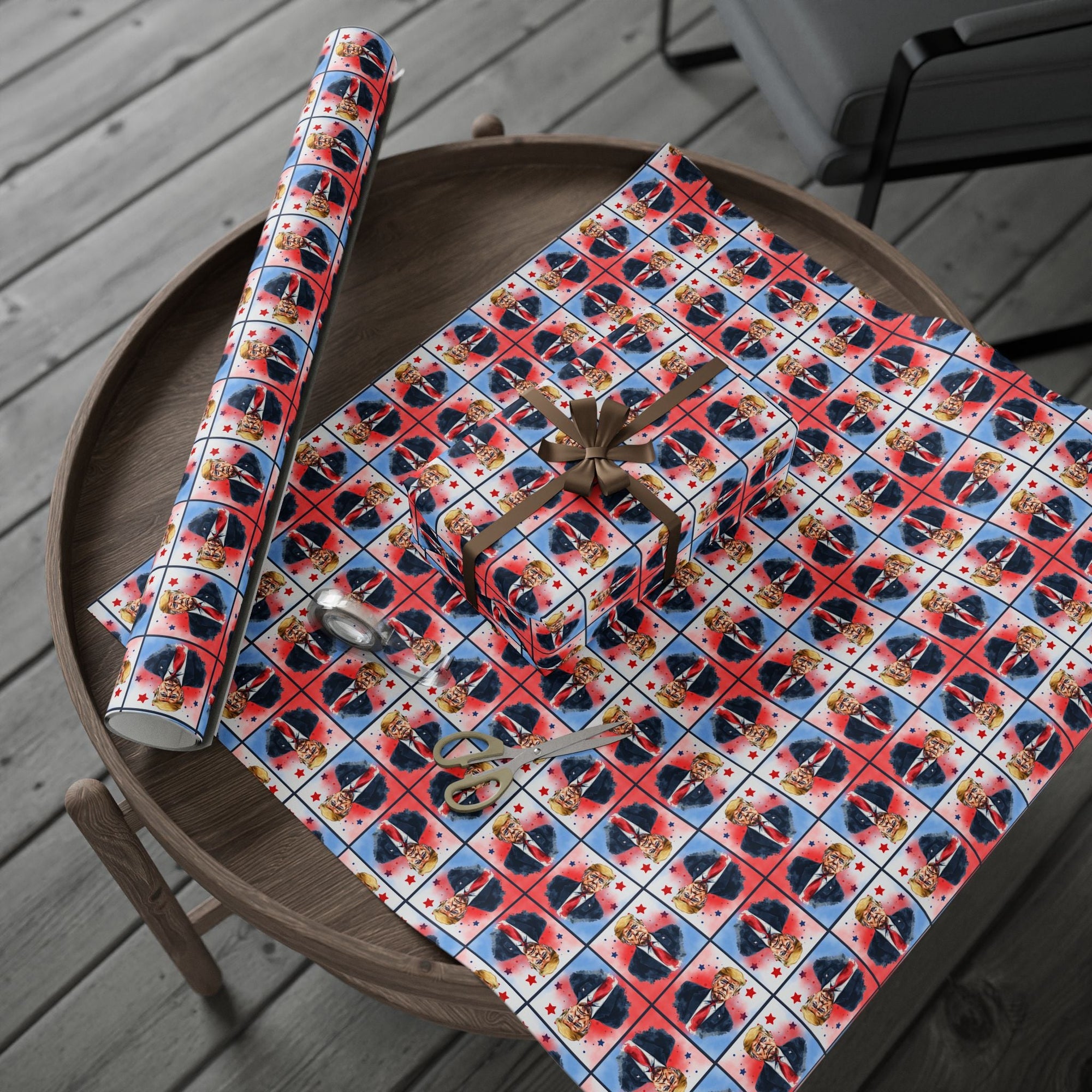 Stars & Trump Wrapping Paper, All Purpose - Paper Products, Gift Wrapping Paper - EpiAl's Shop