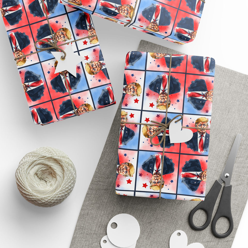 Stars & Trump Wrapping Paper, All Purpose - Paper Products, Gift Wrapping Paper - EpiAl's Shop