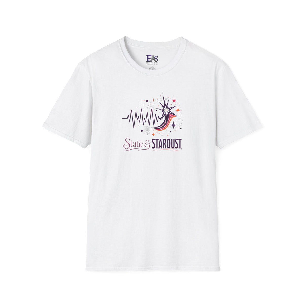 Static & Stardust Retro Epilepsy Awareness T-Shirt | Abstract Brainwave Tee - Clothing, Unisex, T-Shirts - EpiAl's Shop
