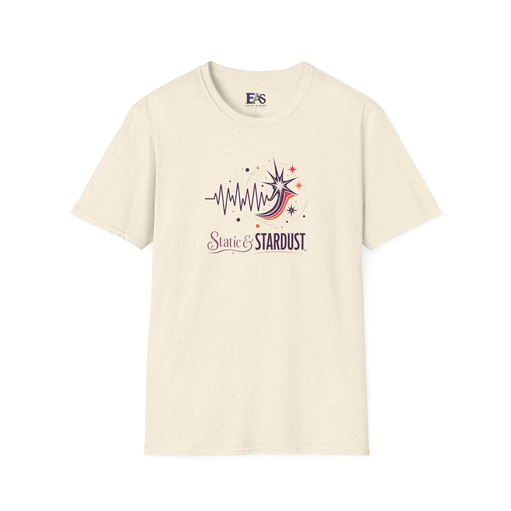 Static & Stardust Retro Epilepsy Awareness T-Shirt | Abstract Brainwave Tee - Clothing, Unisex, T-Shirts - EpiAl's Shop