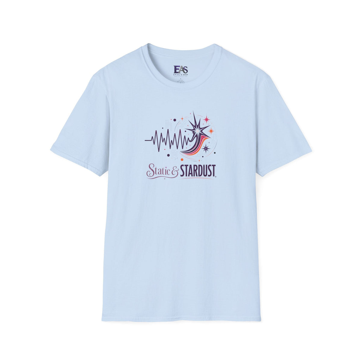 Static & Stardust Retro Epilepsy Awareness T-Shirt | Abstract Brainwave Tee - Clothing, Unisex, T-Shirts - EpiAl's Shop