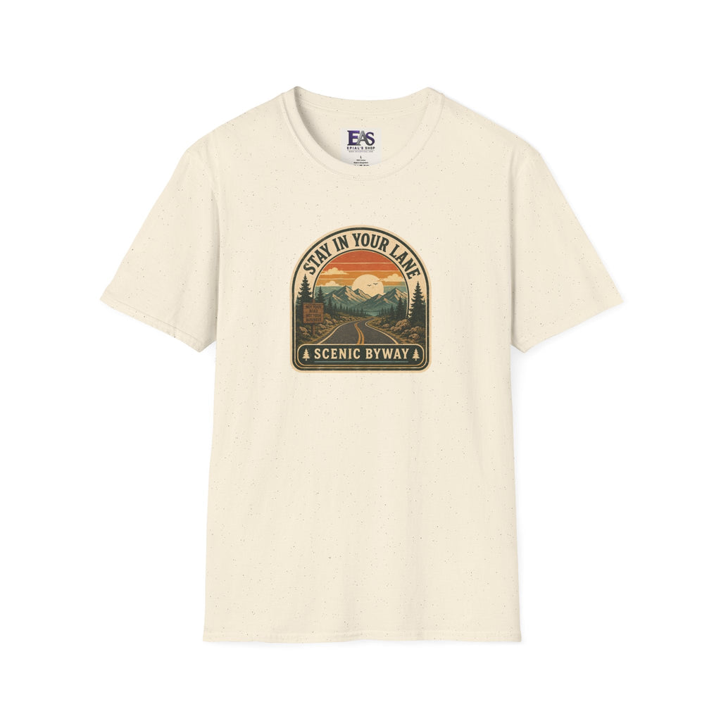 Stay in Your Lane Scenic Byway Unisex T-Shirt | Retro Road Trip Graphic Tee - Clothing, Unisex, T-Shirts - EpiAl's Shop