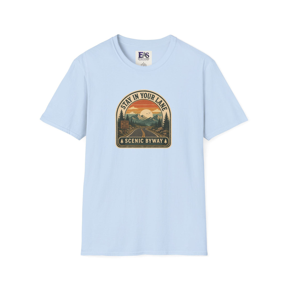 Stay in Your Lane Scenic Byway Unisex T-Shirt | Retro Road Trip Graphic Tee - Clothing, Unisex, T-Shirts - EpiAl's Shop