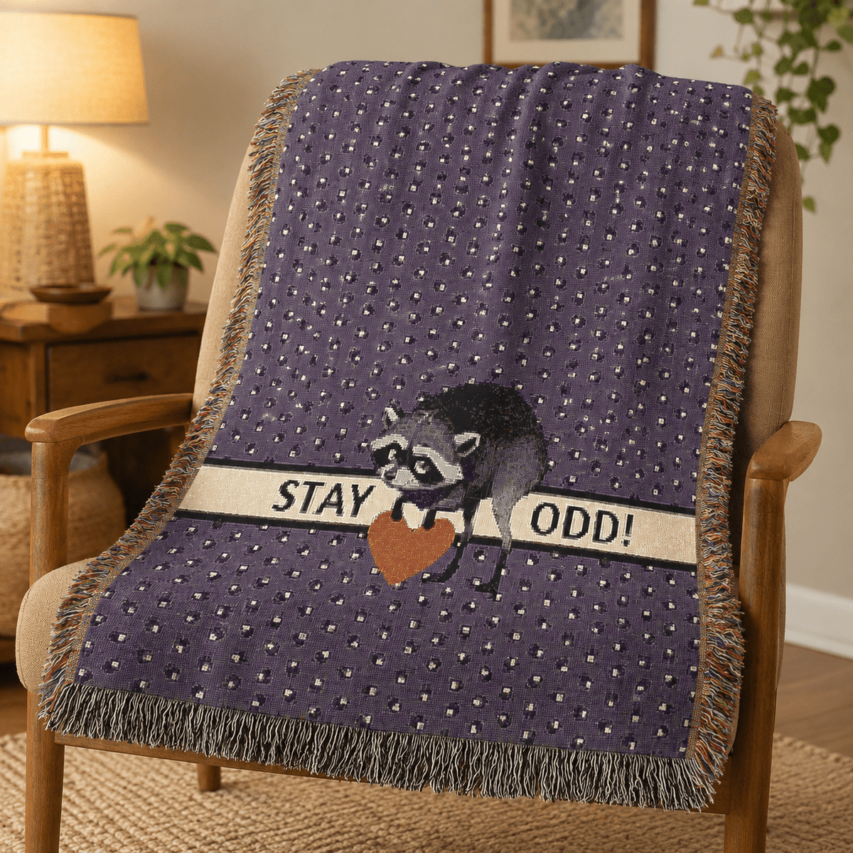 Stay Odd Jimothy Woven Cotton Blanket - Decor, Blankets, Throw - EpiAl's Shop