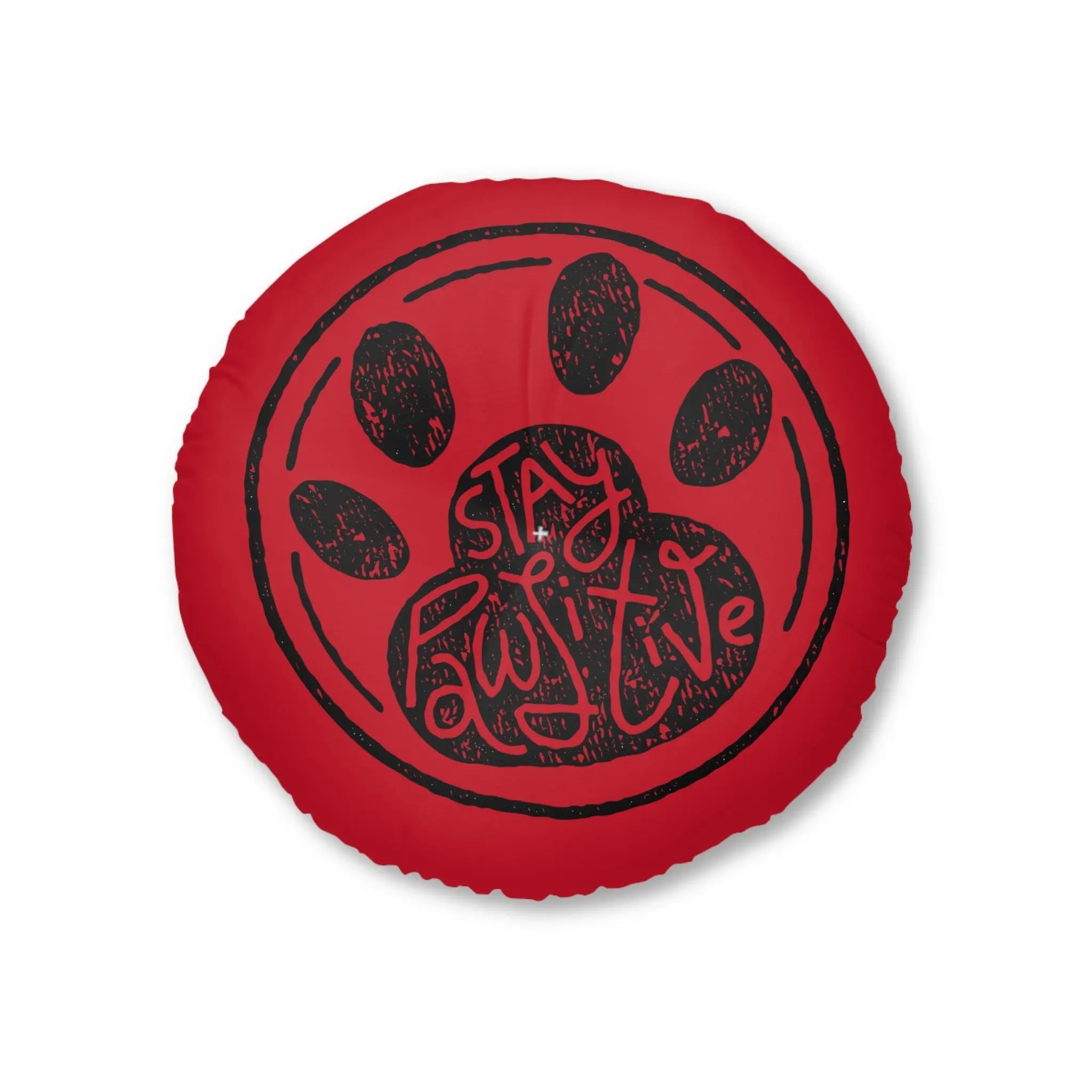 Stay Paw - sitive Round Tufted Floor Pillow for Pet Lovers - Decor, Home, Pillows - EpiAl's Shop