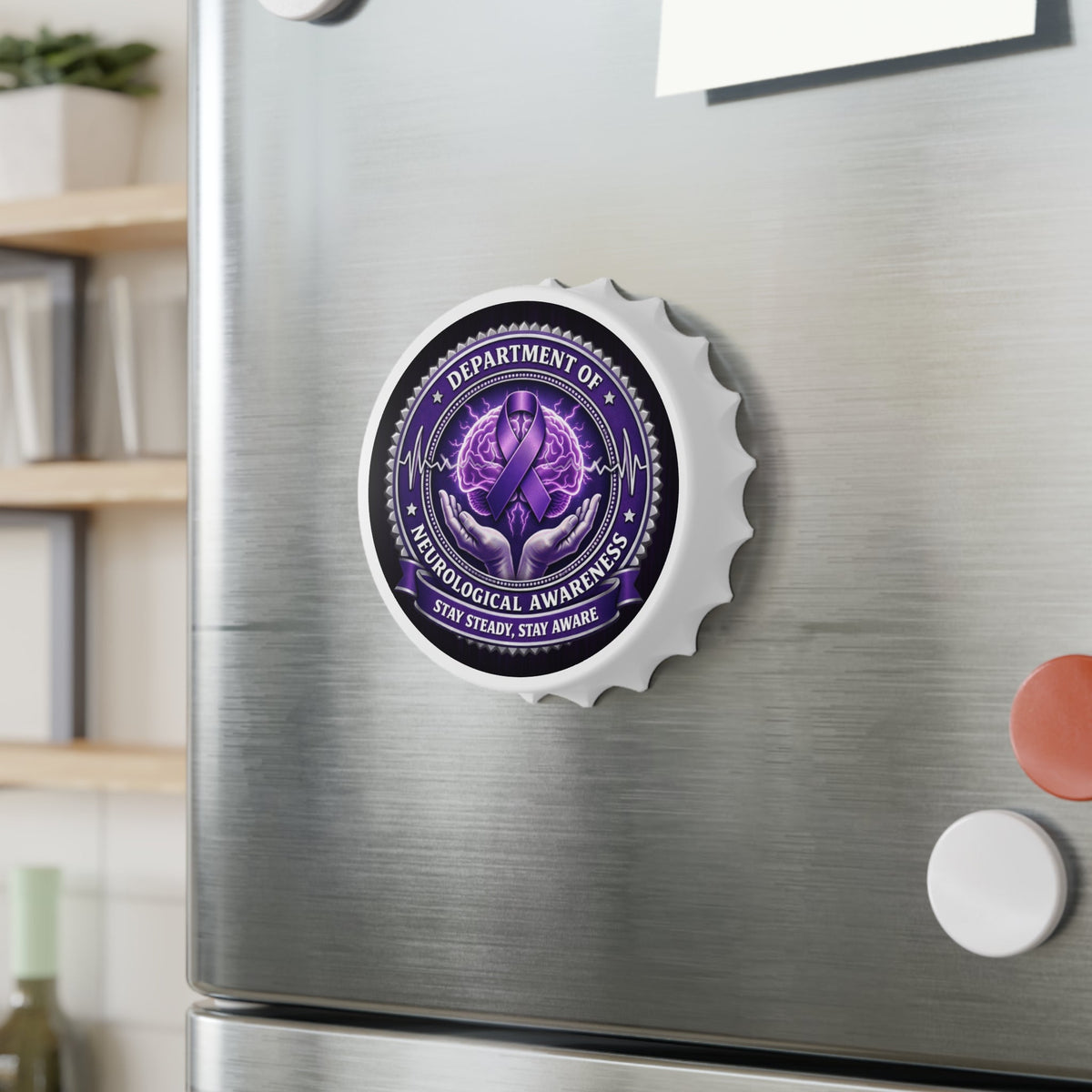 Stay Steady Neurological Awareness Magnetic Bottle Opener - Magnets, Indoor & Outdoor - EpiAl's Shop