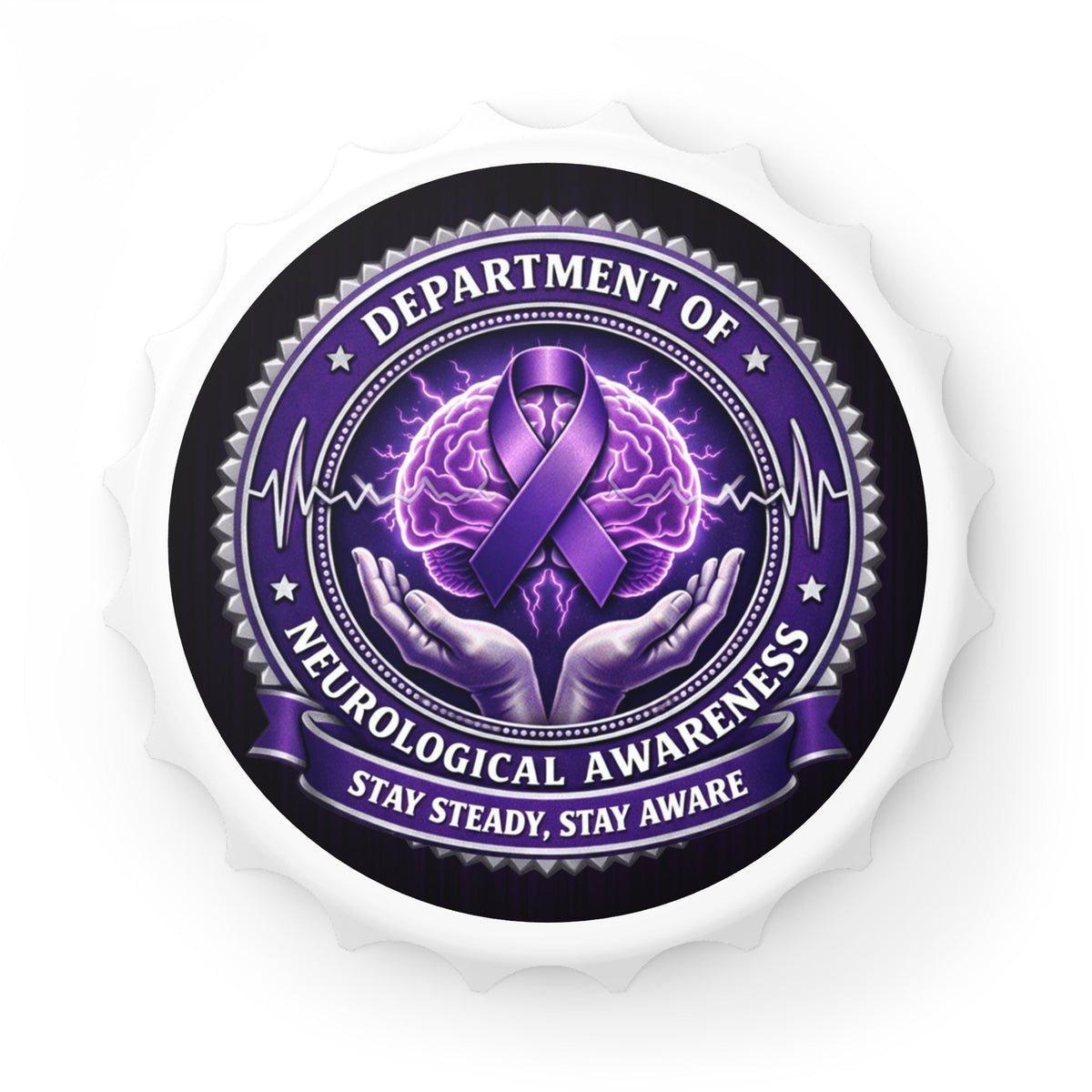 Stay Steady Neurological Awareness Magnetic Bottle Opener - Magnets, Indoor & Outdoor - EpiAl's Shop