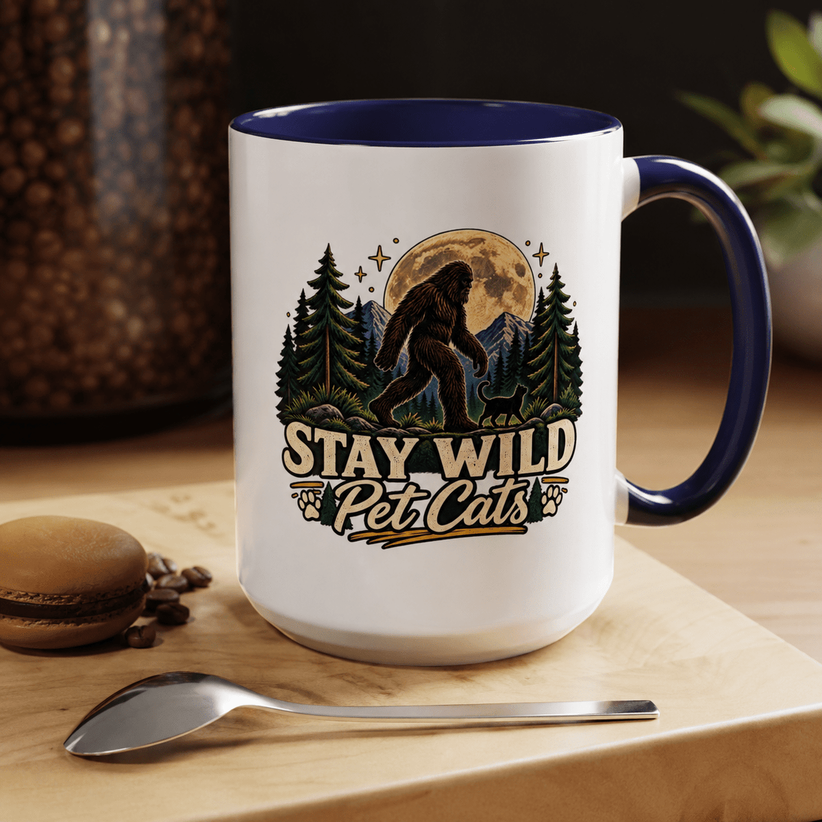 Stay Wild Pet Cats Sasquatch Accent Mug - Drinkware, Coffee Mugs - EpiAl's Shop