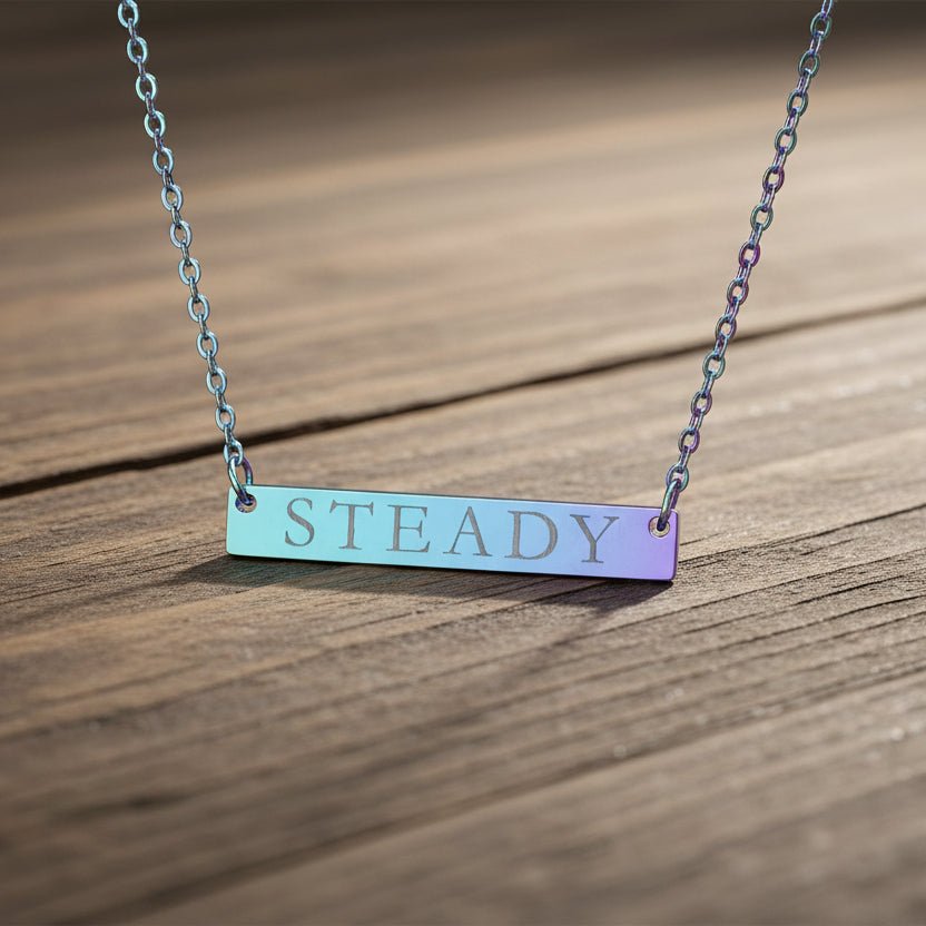 STEADY Bar Necklace – Epilepsy Awareness Jewelry - Jewelry, Necklaces - EpiAl's Shop