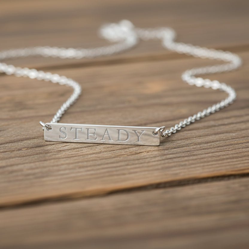 STEADY Bar Necklace – Epilepsy Awareness Jewelry - Jewelry, Necklaces - EpiAl's Shop