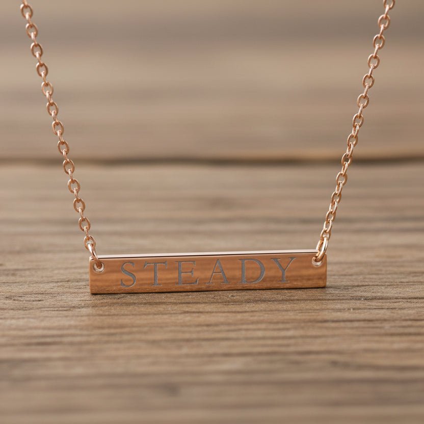 STEADY Bar Necklace – Epilepsy Awareness Jewelry - Jewelry, Necklaces - EpiAl's Shop