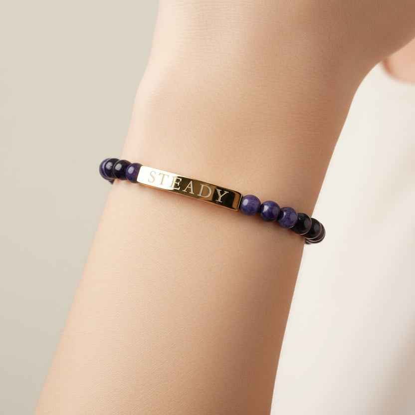 STEADY – Epilepsy Awareness Beaded Bracelet - Jewelry, Bracelets - EpiAl's Shop