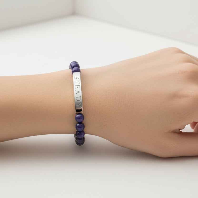 STEADY – Epilepsy Awareness Beaded Bracelet - Jewelry, Bracelets - EpiAl's Shop