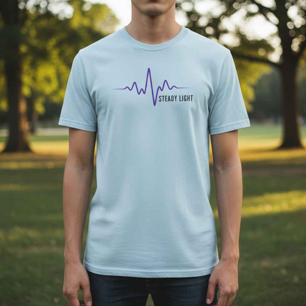 Steady Light EEG Wave T-Shirt – Minimal Epilepsy Awareness Graphic Tee - Clothing, Unisex, T-Shirts - EpiAl's Shop