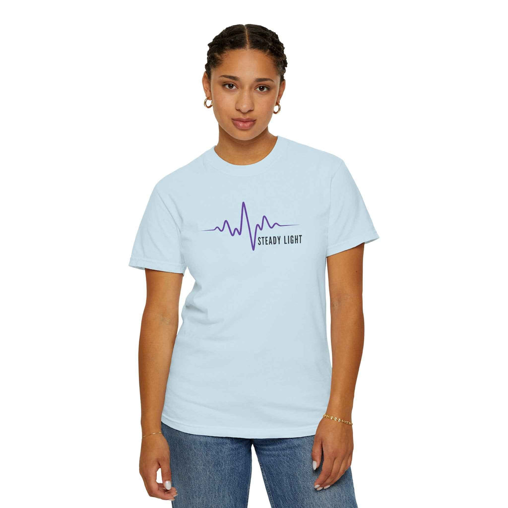 Steady Light EEG Wave T-Shirt – Minimal Epilepsy Awareness Graphic Tee - Clothing, Unisex, T-Shirts - EpiAl's Shop