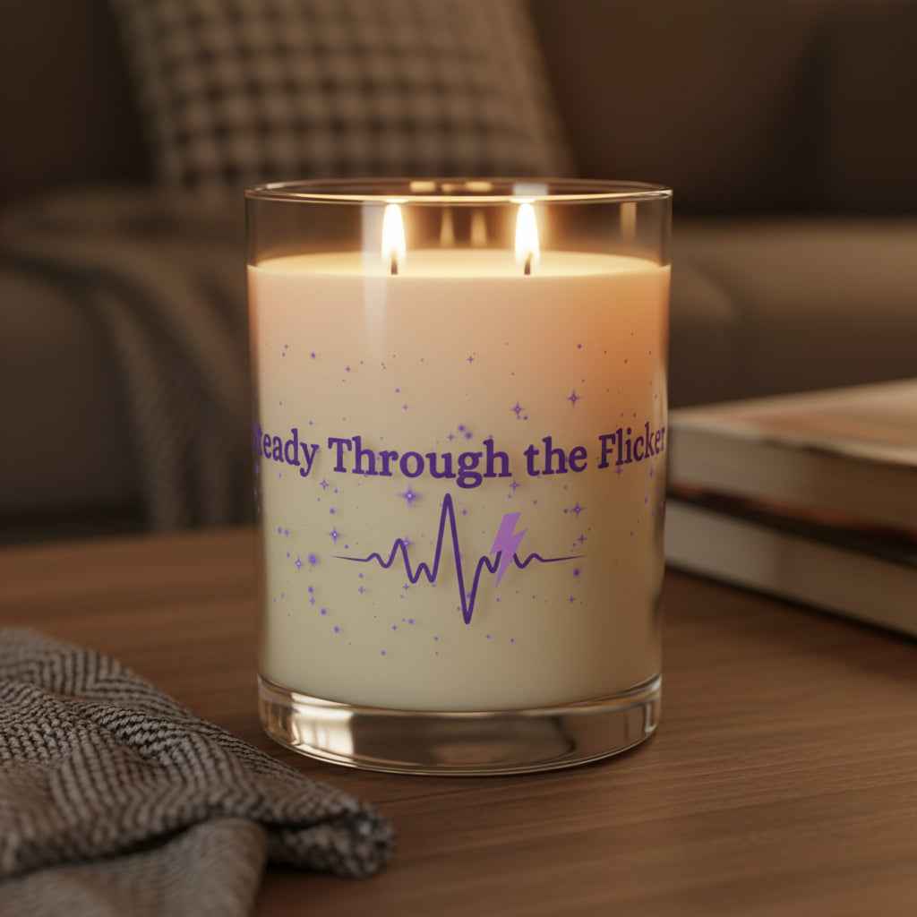 Steady Through the Flicker Candle – Neurostrong Epilepsy Awareness Soy Candle - Decor, Candles, Scented - EpiAl's Shop