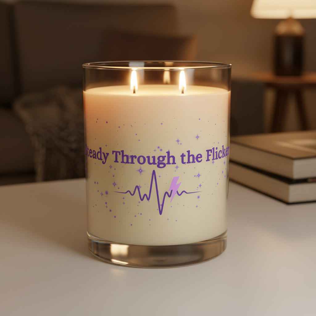 Steady Through the Flicker Candle – Neurostrong Epilepsy Awareness Soy Candle - Decor, Candles, Scented - EpiAl's Shop