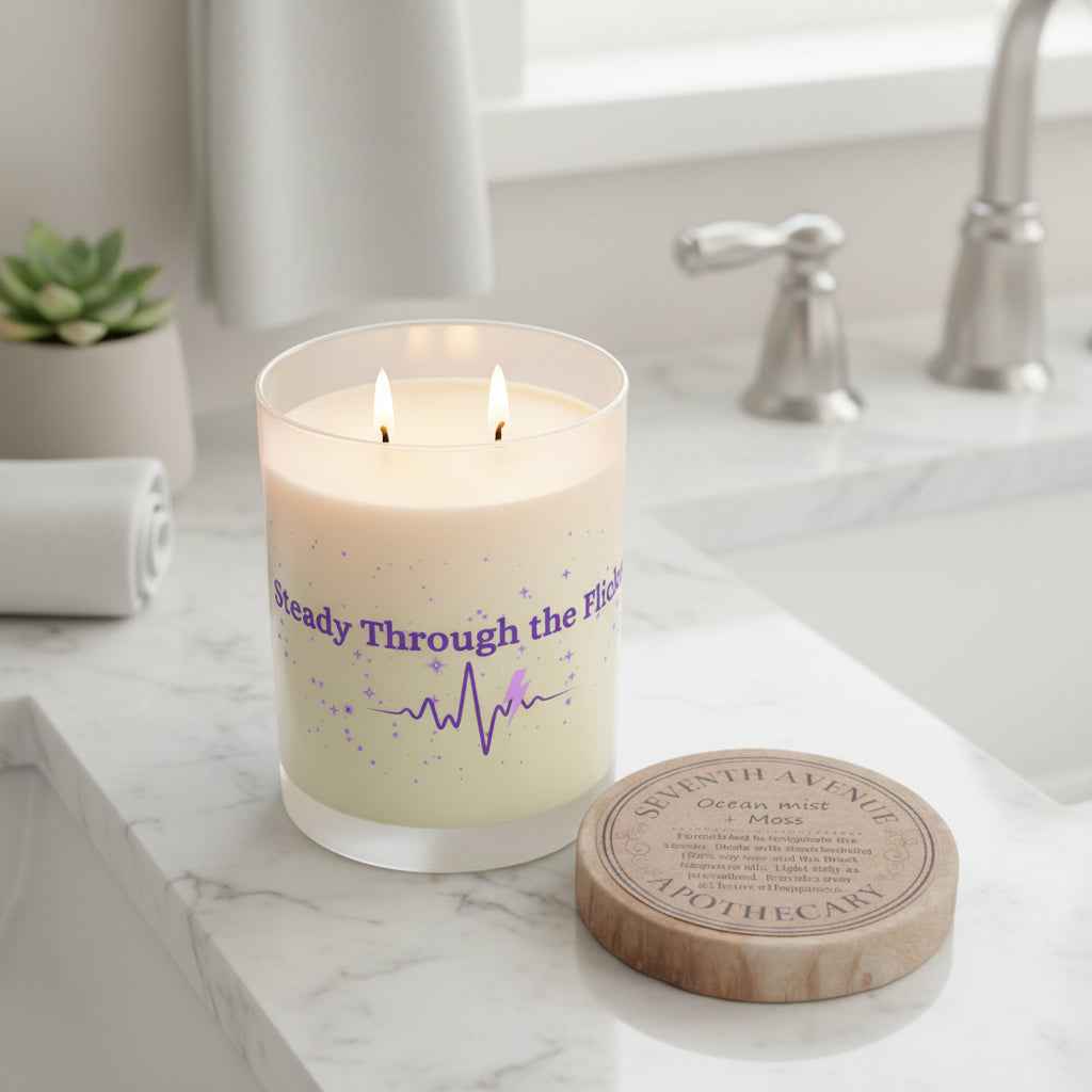 Steady Through the Flicker Candle – Neurostrong Epilepsy Awareness Soy Candle - Decor, Candles, Scented - EpiAl's Shop