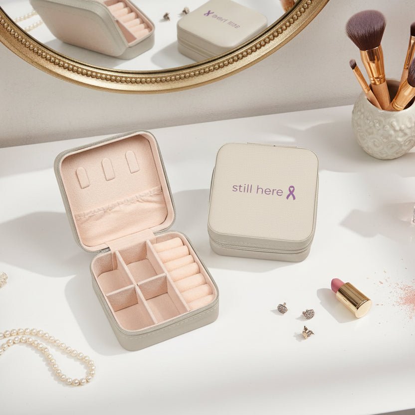 Still Here — Compact Travel Case (Blush) - Decor, Jewelry Boxes - EpiAl's Shop
