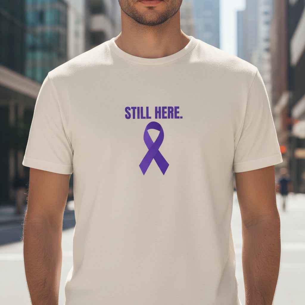 Still Here. Epilepsy Awareness Tee – Front/Back Statement Shirt - Clothing, Unisex, T-Shirts - EpiAl's Shop
