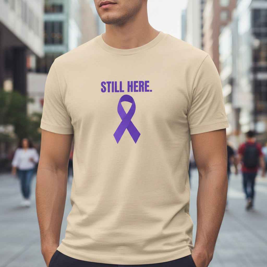 Still Here. Epilepsy Awareness Tee – Front/Back Statement Shirt - Clothing, Unisex, T-Shirts - EpiAl's Shop