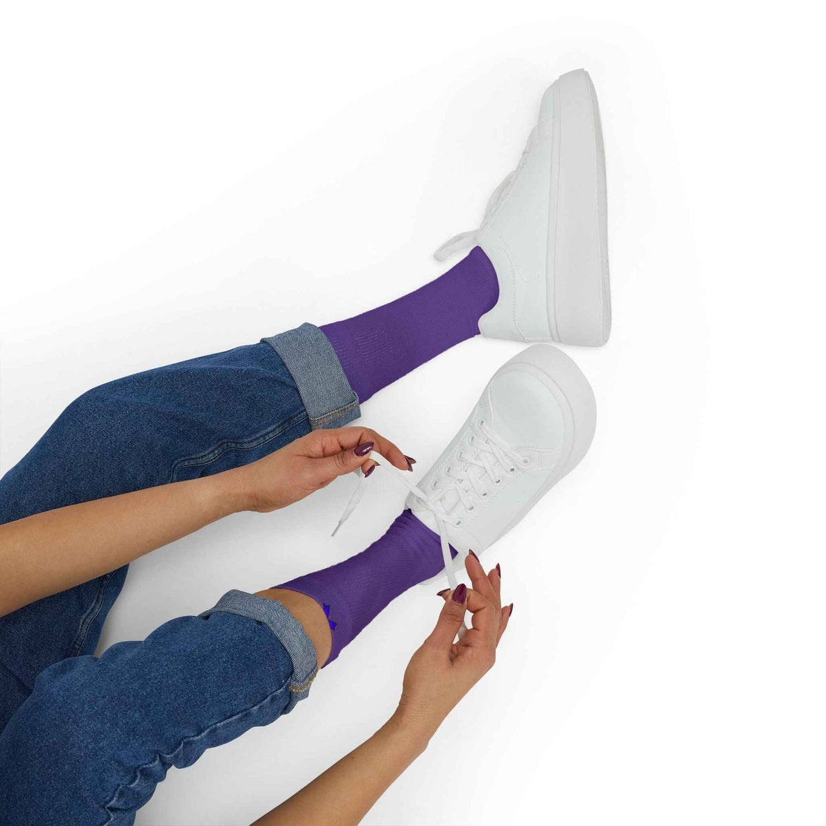 Still Here. Here Still. Epilepsy Awareness Crew Socks - Clothing, Unisex, Socks - EpiAl's Shop