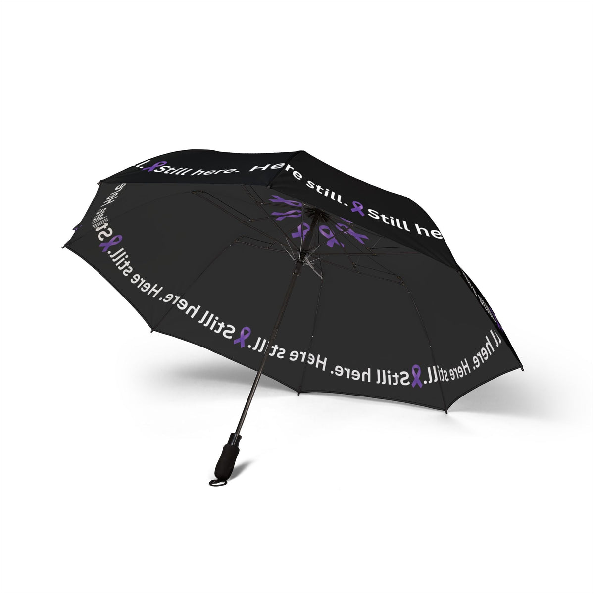 Still Here. Here Still. – Epilepsy Awareness Umbrella (Semi-Automatic) - Rain Gear, Umbrellas - EpiAl's Shop