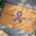 “Still Here. Here Still.” Epilepsy Awareness Welcome Mat - Decor, Rugs, Outdoor - EpiAl's Shop