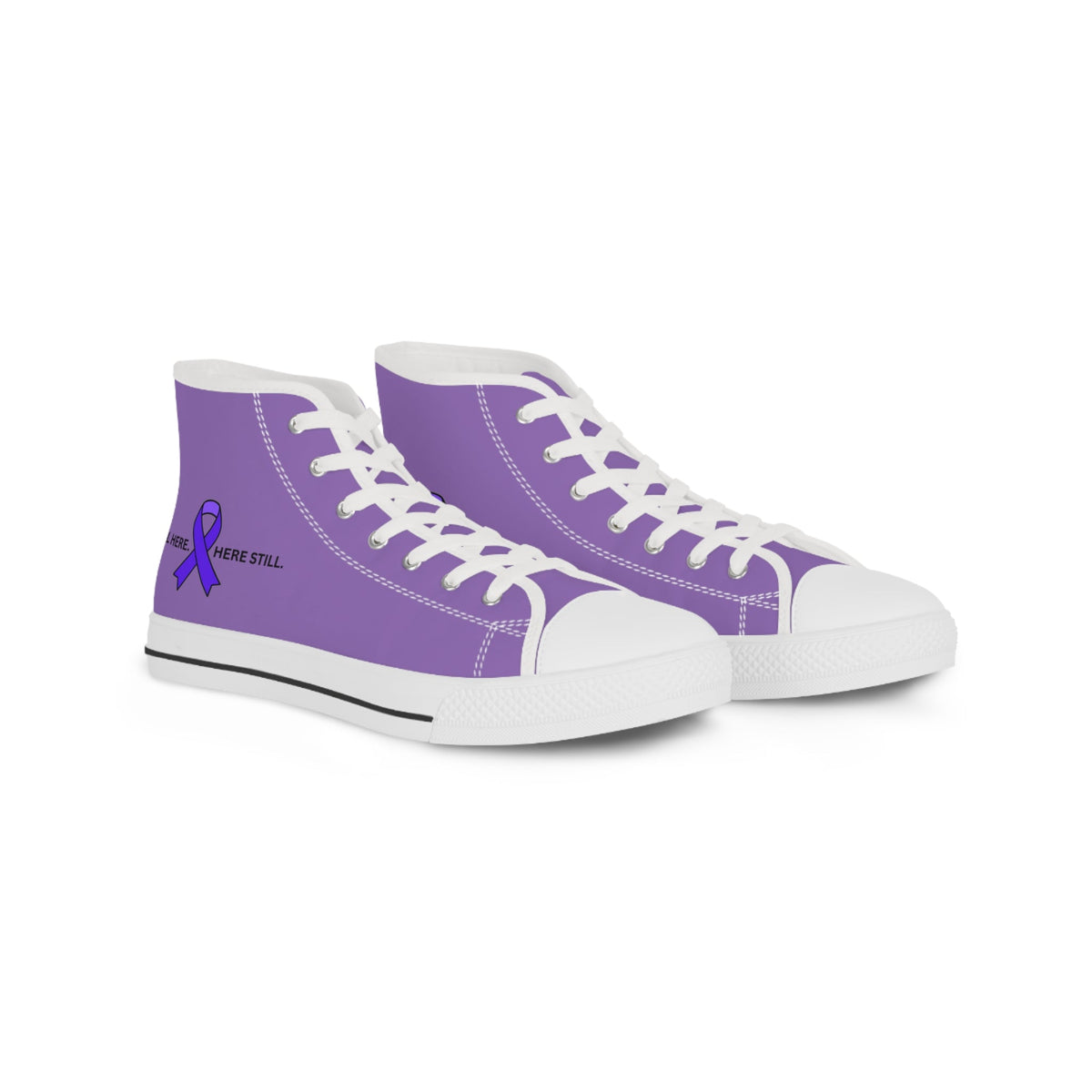 Still Here. Here Still. Men’s High-Top Sneakers – Epilepsy Awareness - Shoes, Sneakers - EpiAl's Shop