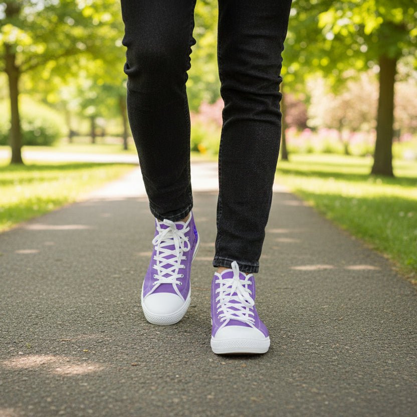 Still Here. Here Still. Men’s High-Top Sneakers – Epilepsy Awareness - Shoes, Sneakers - EpiAl's Shop
