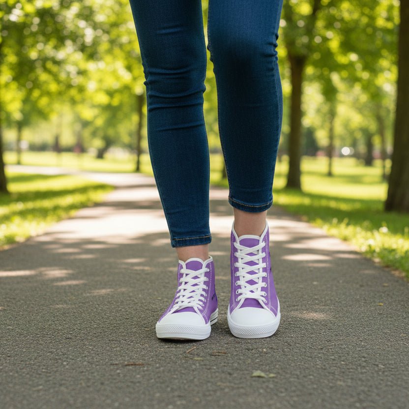 Still Here. Here Still. Women’s High-Top Sneakers – Epilepsy Awareness - Shoes, Sneakers - EpiAl's Shop