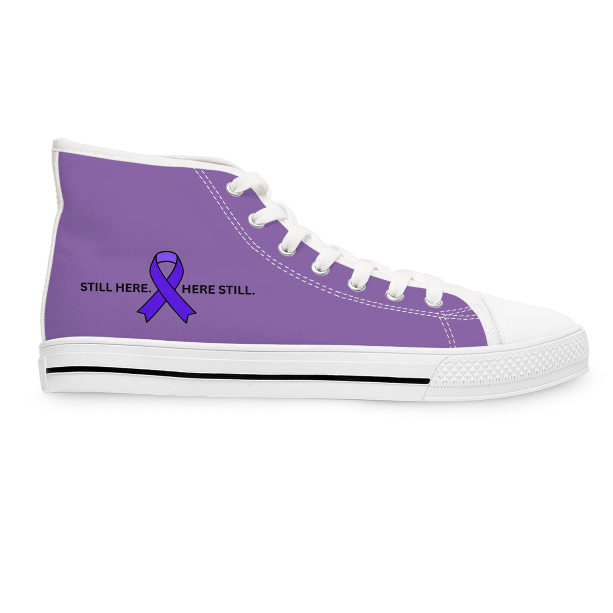 Still Here. Here Still. Women’s High-Top Sneakers – Epilepsy Awareness - Shoes, Sneakers - EpiAl's Shop