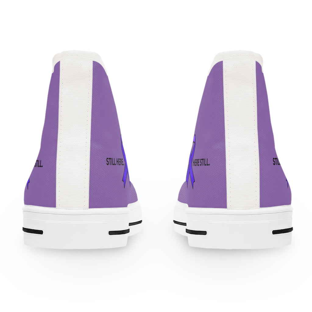 Still Here. Here Still. Women’s High-Top Sneakers – Epilepsy Awareness - Shoes, Sneakers - EpiAl's Shop