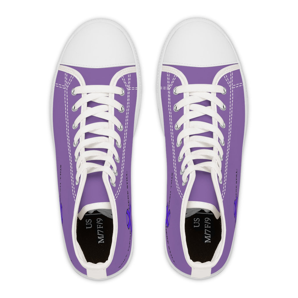 Still Here. Here Still. Women’s High-Top Sneakers – Epilepsy Awareness - Shoes, Sneakers - EpiAl's Shop