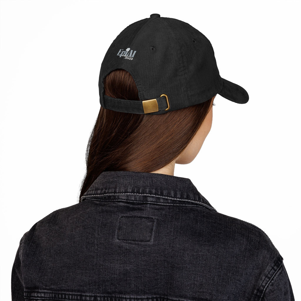 Still Here – Lavender Ribbon Embroidered Corduroy Cap - Hats, Baseball & Trucker - EpiAl's Shop
