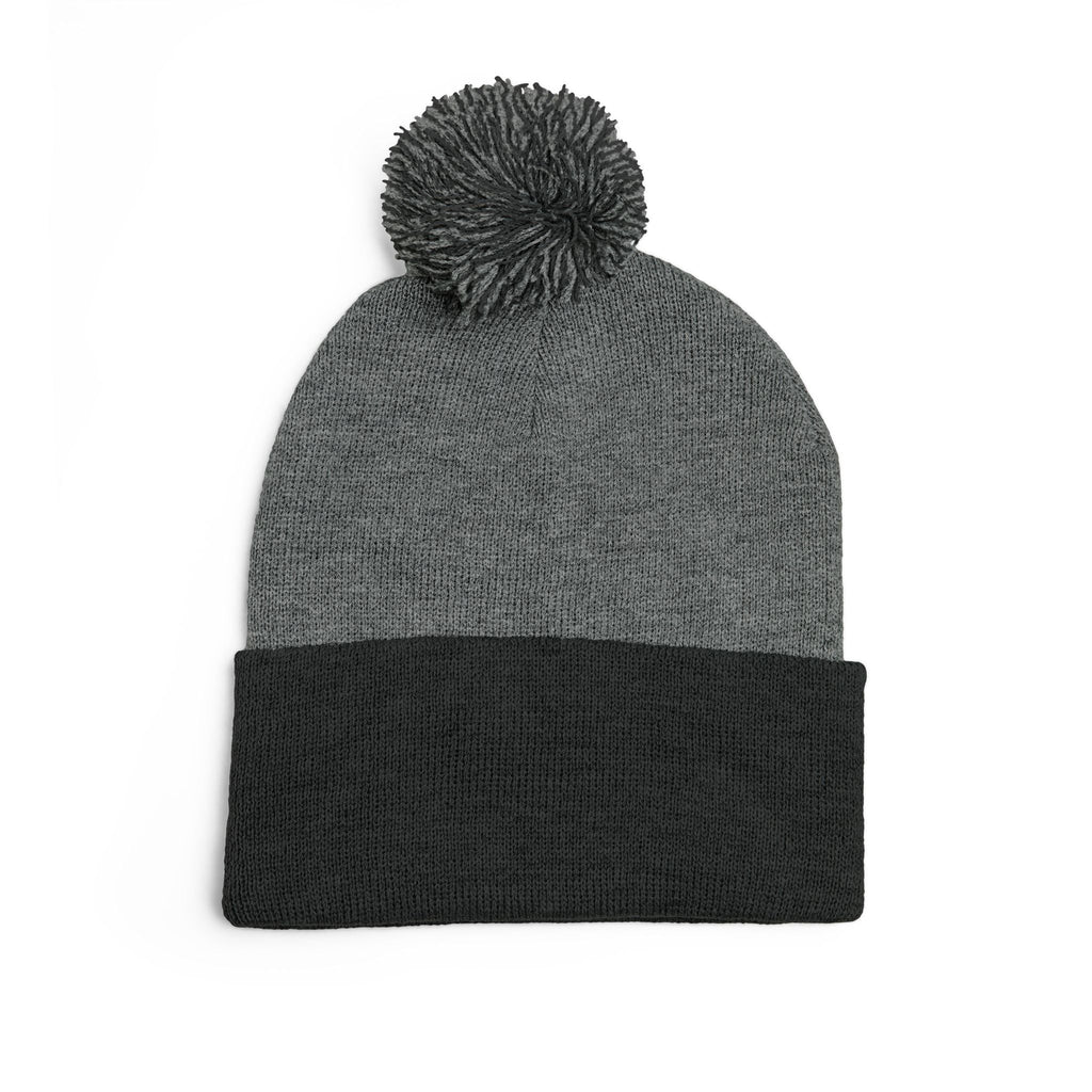 Still Here Pom-Pom Beanie – Epilepsy Awareness Knit Hat with Purple Ribbon - Hats, Beanie - EpiAl's Shop