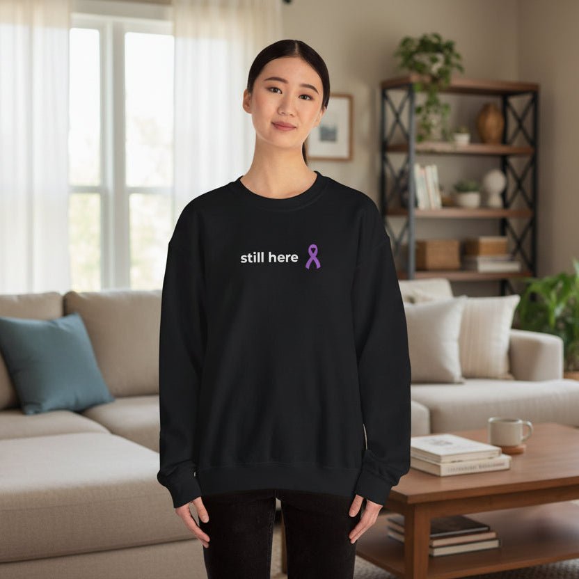 Still Here Printed Crewneck Sweatshirt - Clothing, Unisex, Sweatshirts - EpiAl's Shop