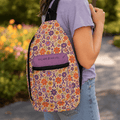 Still Here Retro Floral Epilepsy Awareness Sling Bag - Bags, Cross Body - EpiAl's Shop