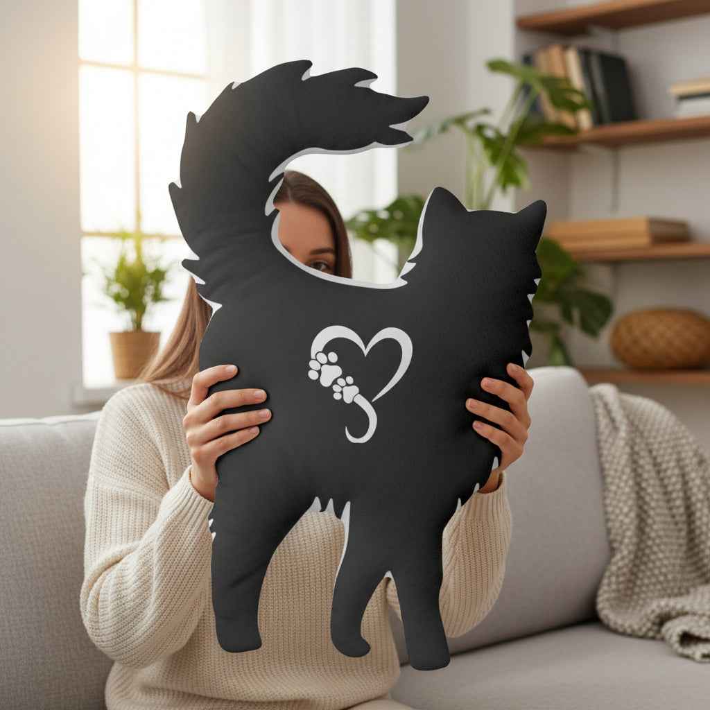 Still Here. Still Judging. Cat Silhouette Pillow - Decor, Pillows, Shaped - EpiAl's Shop
