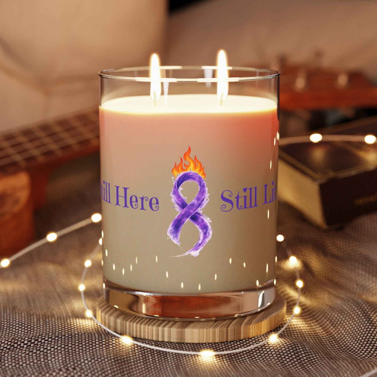 Still Here, Still Lit – Epilepsy Awareness Soy Candle (11oz) - Decor, Candles, Scented - EpiAl's Shop